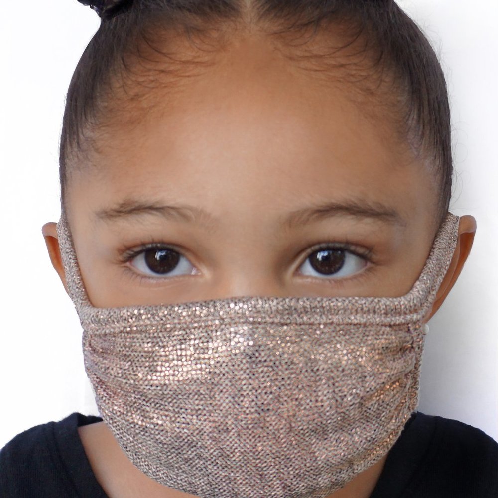 NEW WASHABLE Golden Sparkle Kids Face Mask Bundle - Picture 6 of 7
